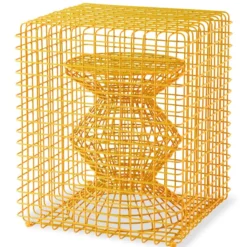 Taboret Zig Zag Wire Żółty Pols Potten