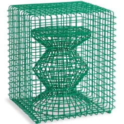 Taboret Zig Zag Wire Zielony Pols Potten