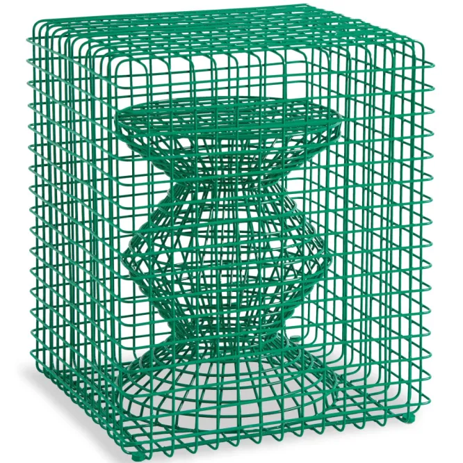 Taboret Zig Zag Wire Zielony Pols Potten
