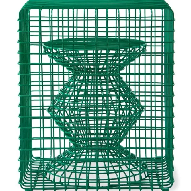 Taboret Zig Zag Wire Zielony Pols Potten