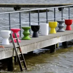 Taboret Zig Zag Zielony Pols Potten