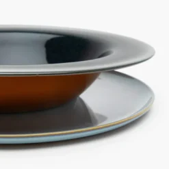 Talerz Do Makaronu Terres De Reves 27 Cm Czerwono-Niebieski Serax