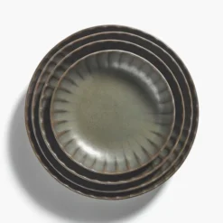 Talerz Głęboki Inku 21 Cm Zielony Serax