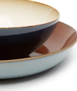 Talerz Głęboki Terres De Reves 23 Cm Niebiesko-Beżowy Serax