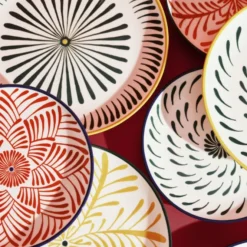 Talerz Obiadowy Bazaar Żółto-Zielony 4 Szt. Serax