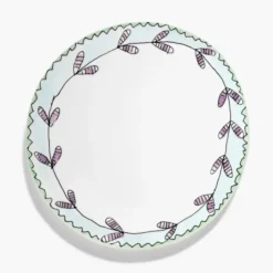 Talerz Obiadowy Midnight Flowers 28 Cm Blossom Milk Serax