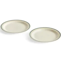 Talerz Sobremesa 24.5 Cm Zielono-Piaskowy 2 Szt. Hay
