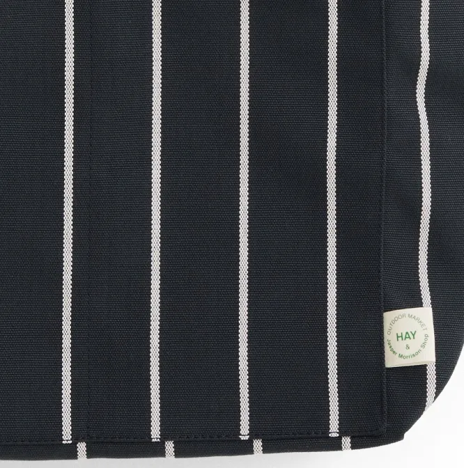 Torba Na Zakupy Outdoor Market Czarna W Beżowe Pasy Hay