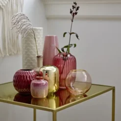 Wazon Szklany Różowy Bloomingville