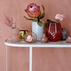 Wazon Szklany Różowy Bloomingville