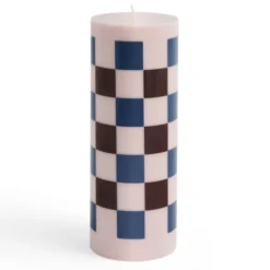 Świeca Column L Różowo-Bordowo-Niebieska Hay