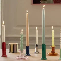 Świeca Pattern Antracytowo-Niebieska Szachownica Hay