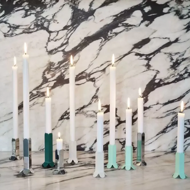 Świecznik Arcs L Zielony Hay