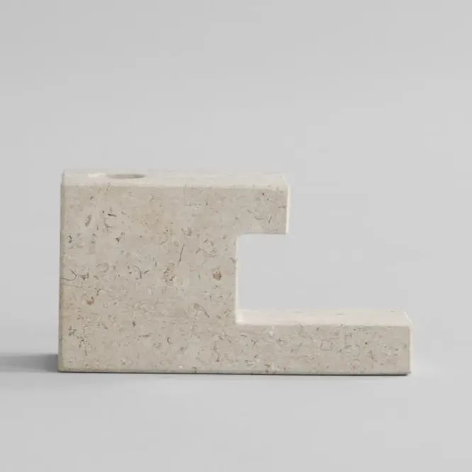Świecznik Brick Low Limestone 101 Copenhagen