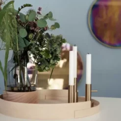 Świecznik Candleholder Large Mosiądz Fritz Hansen