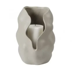 Świecznik Hekla 24 Cm Jasnoszary Broste Copenhagen