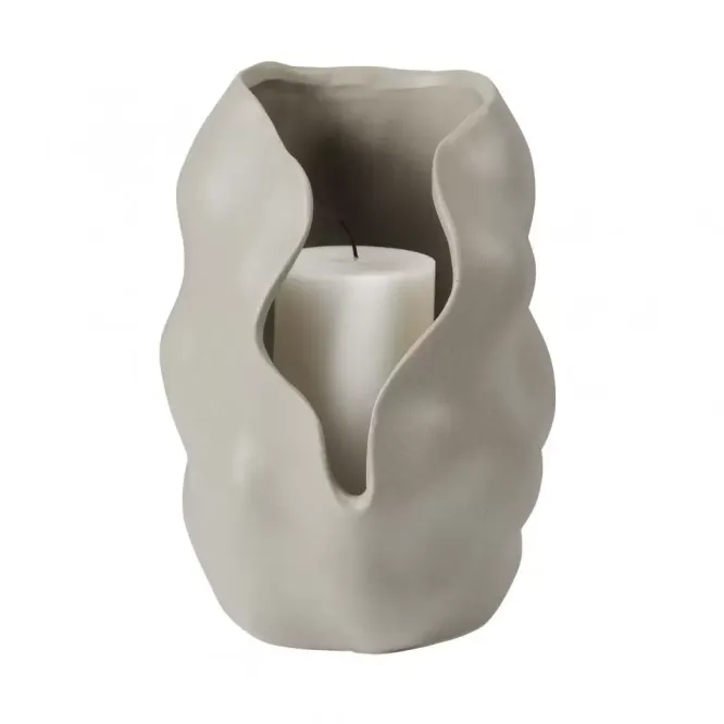 Świecznik Hekla 24 Cm Jasnoszary Broste Copenhagen
