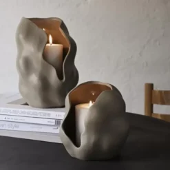 Świecznik Hekla 16 Cm Jasnoszary Broste Copenhagen