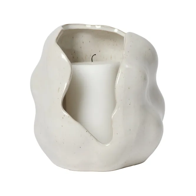 Świecznik Hekla 16 Cm Kremowy Broste Copenhagen