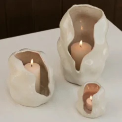 Świecznik Hekla 24 Cm Kremowy Broste Copenhagen