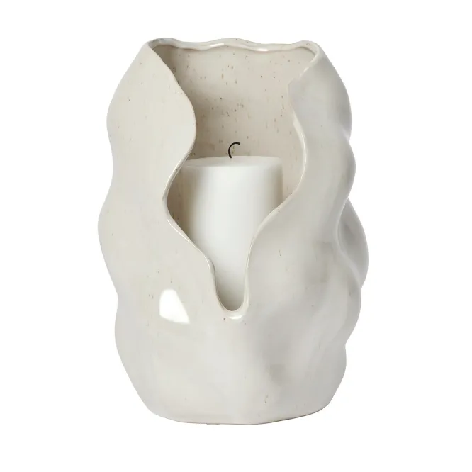 Świecznik Hekla 24 Cm Kremowy Broste Copenhagen