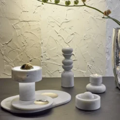 Świecznik Stone Biały Tom Dixon