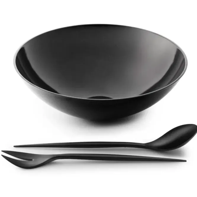 Łyżki Do Sałatek Krenit Czarne Normann Copenhagen