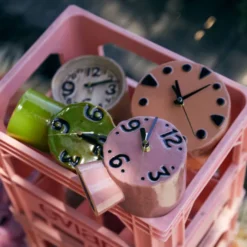 Zegar Ceramiczny Retro Brązowy Hkliving