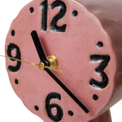 Zegar Ceramiczny Retro Różowy Hkliving