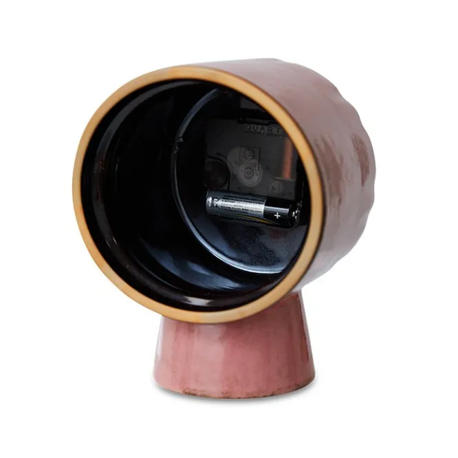 Zegar Ceramiczny Retro Różowy Hkliving