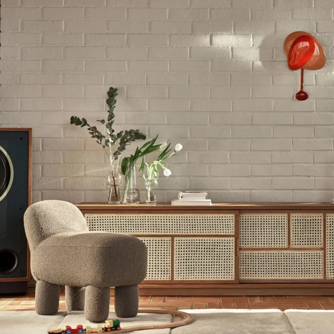 Zegar Ścienny Mellow Czerwony Design House Stockholm
