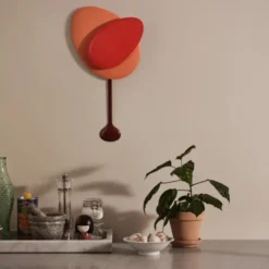 Zegar Ścienny Mellow Czerwony Design House Stockholm