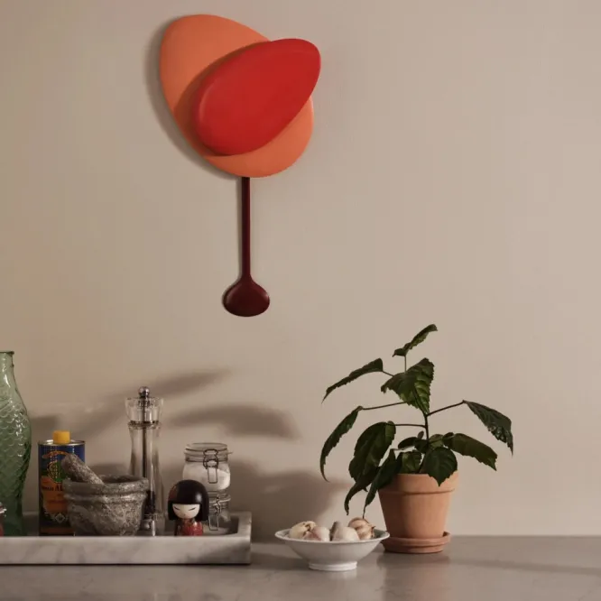 Zegar Ścienny Mellow Czerwony Design House Stockholm