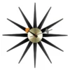Zegar Ścienny Sunburst Czarno-Mosiężny Vitra