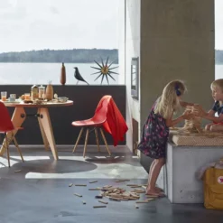 Zegar Ścienny Sunburst Czerwony Vitra