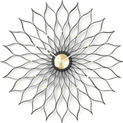 Zegar Ścienny Sunflower Black Ash-Brass Vitra