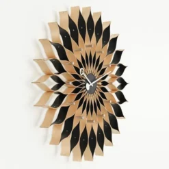 Zegar Ścienny Sunflower Black Ash-Brass Vitra