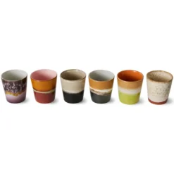 Zestaw 6 Ceramicznych Kubków Do Kawy 70S Soil Hkliving