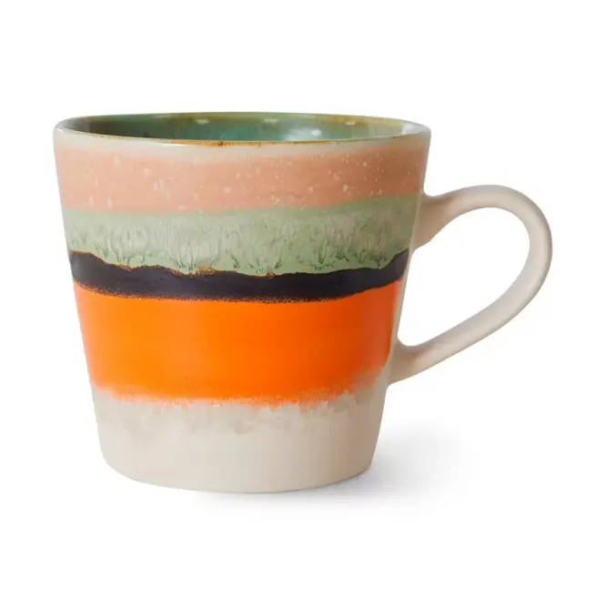 Zestaw 8 Ceramicznych Kubków Do Cappuccino 70S Burst Hkliving