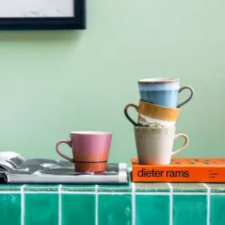 Zestaw 4 Ceramicznych Kubków Do Cappuccino 70S Vista Hkliving