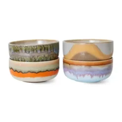 Zestaw 4 Ceramicznych Misek Deserowych 70S Reef Hkliving