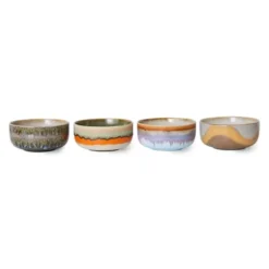Zestaw 4 Ceramicznych Misek Deserowych 70S Reef Hkliving