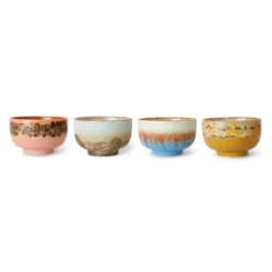 Zestaw 4 Ceramicznych Misek Do Makaronu 70S Seabreeze Hkliving