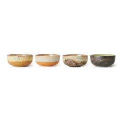 Zestaw 4 Ceramicznych Misek Tapas 70S Drift Hkliving