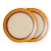 Zestaw 2 Ceramicznych Talerzy 70S Coconut Hkliving