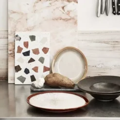 Zestaw 2 Ceramicznych Talerzy 70S Coconut Hkliving