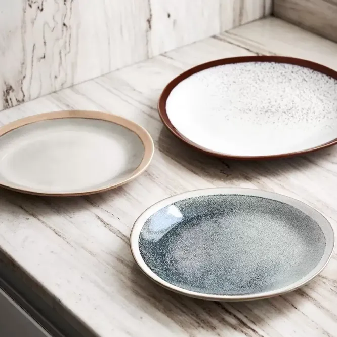 Zestaw 2 Ceramicznych Talerzy 70S Mineral Hkliving