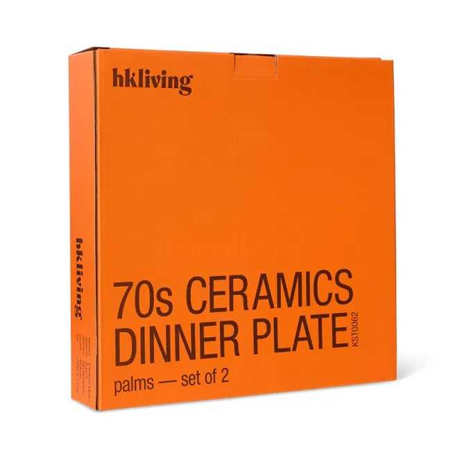 Zestaw 2 Ceramicznych Talerzy 70S Palms Hkliving