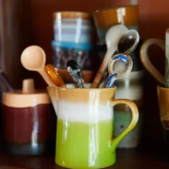 Zestaw 4 Ceramicznych Łyżeczek 70S Breeze Hkliving