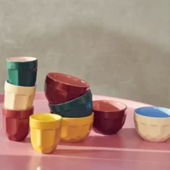 Zestaw Filiżanek Do Cappuccino Multicolour 4 Szt. Pols Potten